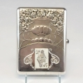 Large Antique Russian Silver Enamel Cigarette Case Queen of Spade image 10