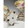 Large Antique Vintage Pair Royal Vienna Style Porcelain Vases Hand Painted image 1