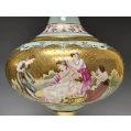 Large Antique Vintage Pair Royal Vienna Style Porcelain Vases Hand Painted image 8
