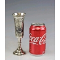 Large Early 19C Russian Silver Niello Flute Cup image 2