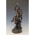 Large Fine 19C French Bronze Statue After Michel Claude Clodion ( 1738-1814 ) image 2