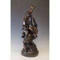 Large Fine 19C French Bronze Statue After Michel Claude Clodion ( 1738-1814 ) image 8