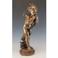 Large Fine 19C French Bronze Statue Auguste Moreau ( 1834-1917 ) image 3