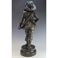 Large Fine 19C French Bronze Statue Edouard Drouot ( 1859-1945 ) La Mousquetaire image 5
