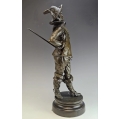 Large Fine 19C French Bronze Statue Edouard Drouot ( 1859-1945 ) La Mousquetaire image 6