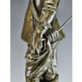 Large Fine 19C French Bronze Statue Edouard Drouot ( 1859-1945 ) La Mousquetaire image 8
