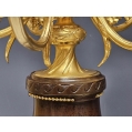 Large Fine 19C French Gilt Patinated Bronze Pair Candelabras Vases image 8