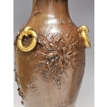 Large Fine 19C French Gilt Patinated Bronze Pair Candelabras Vases image 14