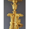 Large Fine 19C French Gilt Patinated Bronze Pair Candelabras Vases image 16