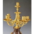 Large Fine 19C French Gilt Patinated Bronze Pair Candelabras Vases image 17