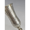 Large Fine 19C Russian Silver Engraved Flute Cup image 8