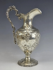 Large Fine 19C Sterling Silver Water Pitcher Ewer Harris & Schafer