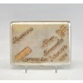 Large Heavy Imperial Russian Silver & Gold Mounted Cigarette Case, Military Scene image 2