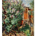 Large Oil Painting Max Birshtein Russian/Ukrainian ( 1914-2000 ) Lilac 1946 image 6