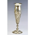 Large Rare 19C Russian Repousse Silver Vase image 10