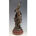 Lrg 19C French Bronze Sculpture Louis Auguste Moreau ( 1855 - 1919 ) image 4