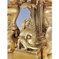 Lrg 19C French Empire Style Gilt Bronze Cut Crystal Figural Centerpiece Cherubs image 7