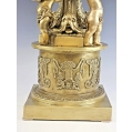 Lrg 19C French Empire Style Gilt Bronze Cut Crystal Figural Centerpiece Cherubs image 9