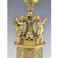 Lrg 19C French Empire Style Gilt Bronze Cut Crystal Figural Centerpiece Cherubs image 10