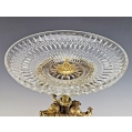 Lrg 19C French Empire Style Gilt Bronze Cut Crystal Figural Centerpiece Cherubs image 13