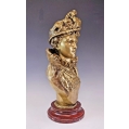 Lrg 19C French Gilt Bronze Bust Sculpture Ernest Rancoulet ( 1842-1918 ) image 3