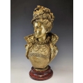 Lrg 19C French Gilt Bronze Bust Sculpture Ernest Rancoulet ( 1842-1918 ) image 8