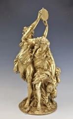 Lrg 19C French Gilt Bronze Sculpture Bacchanalia Claude M.Clodion ( 1738-1814)