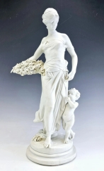Lrg Antique French Bisquit Porcelain Sevres Sculpture Eduard Druot ( 1859-1945 )