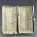 Lrg Antique Russian Silver Gold Cigarette Case with Souvenirs image 4
