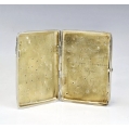 Lrg Antique Russian Silver Gold Cigarette Case with Souvenirs image 9