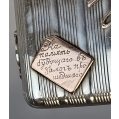 Lrg Antique Russian Silver Gold Cigarette Case with Souvenirs image 12