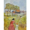 Lrg Fine George Rene Sinicki Russian/French B.1910 Oil Painting Ecole de Paris image 5