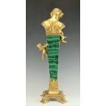 Lrg Oswald Schimmelpfennig German (1872-1944)Bronze Russian Malachite Sculpture image 8