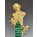 Lrg Oswald Schimmelpfennig German (1872-1944)Bronze Russian Malachite Sculpture image 14