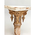 Lrg Rare 19C French Onyx Gilt Bronze Enamel Pedestal image 5