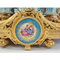 Magnificent 19C French Sevres H/P Porcelain Gilt Bronze Clock image 5