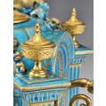 Magnificent 19C French Sevres H/P Porcelain Gilt Bronze Clock image 9
