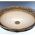 Monumental Antique French Sevres Porcelain Gilt Bronze Centerpiece Bowl image 6