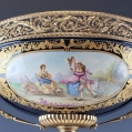 Monumental Antique French Sevres Porcelain Gilt Bronze Centerpiece Bowl image 14