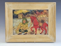 Original David Burliuk ( American/Russian 1882 - 1967 ) Oil Painting
