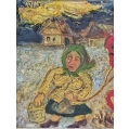 Original David Burliuk ( American/Russian 1882 - 1967 ) Oil Painting image 4