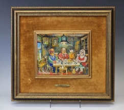 Original David Burliuk ( American/Russian 1882 - 1967 ) Oil Painting