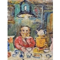 Original David Burliuk ( American/Russian 1882 - 1967 ) Oil Painting image 6