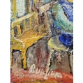 Original David Burliuk ( American/Russian 1882 - 1967 ) Oil Painting image 7