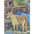 Original David Burliuk ( American/Russian 1882 - 1967 ) Oil Painting image 4