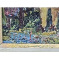 Original David Burliuk ( American/Russian 1882 - 1967 ) Oil Painting image 5
