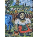 Original David Burliuk ( American/Russian 1882 - 1967 ) Oil Painting image 6