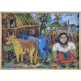 Original David Burliuk ( American/Russian 1882 - 1967 ) Oil Painting image 7