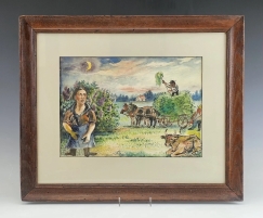 David Burliuk (Russian-American, 1882-1967) Watercolor Painting