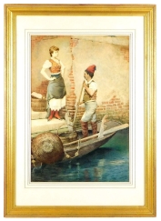 Original Vincent Stiepevich Russian/American ( 1841-1910 ) Painting